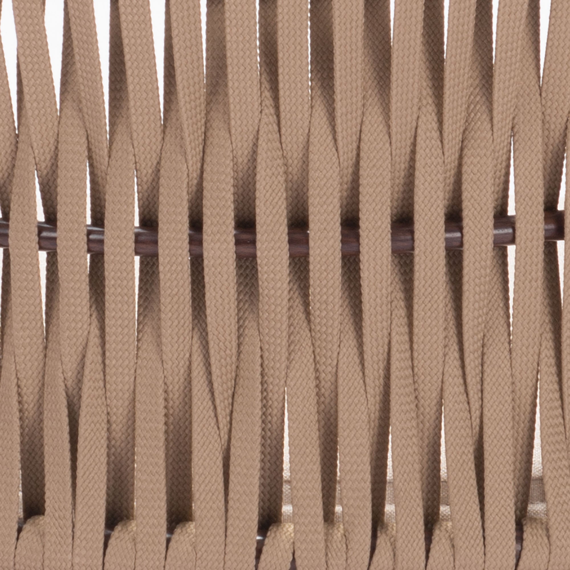 Primer plano del tejido de cuerda en el respaldo natural