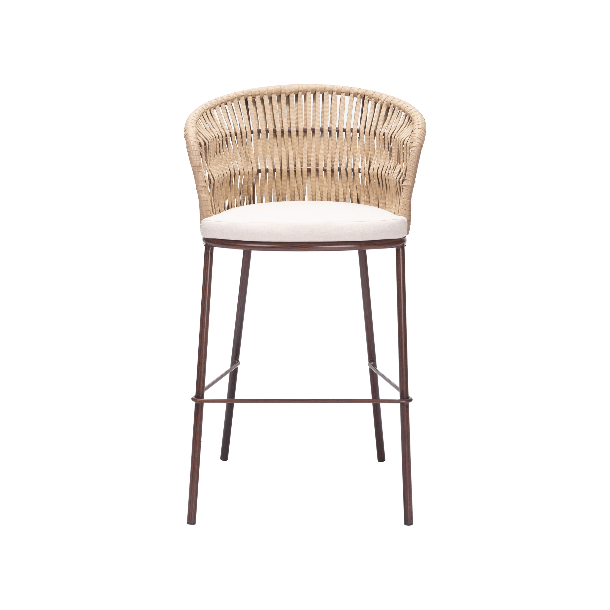 Banco Alto Tana en color natural visto de frente