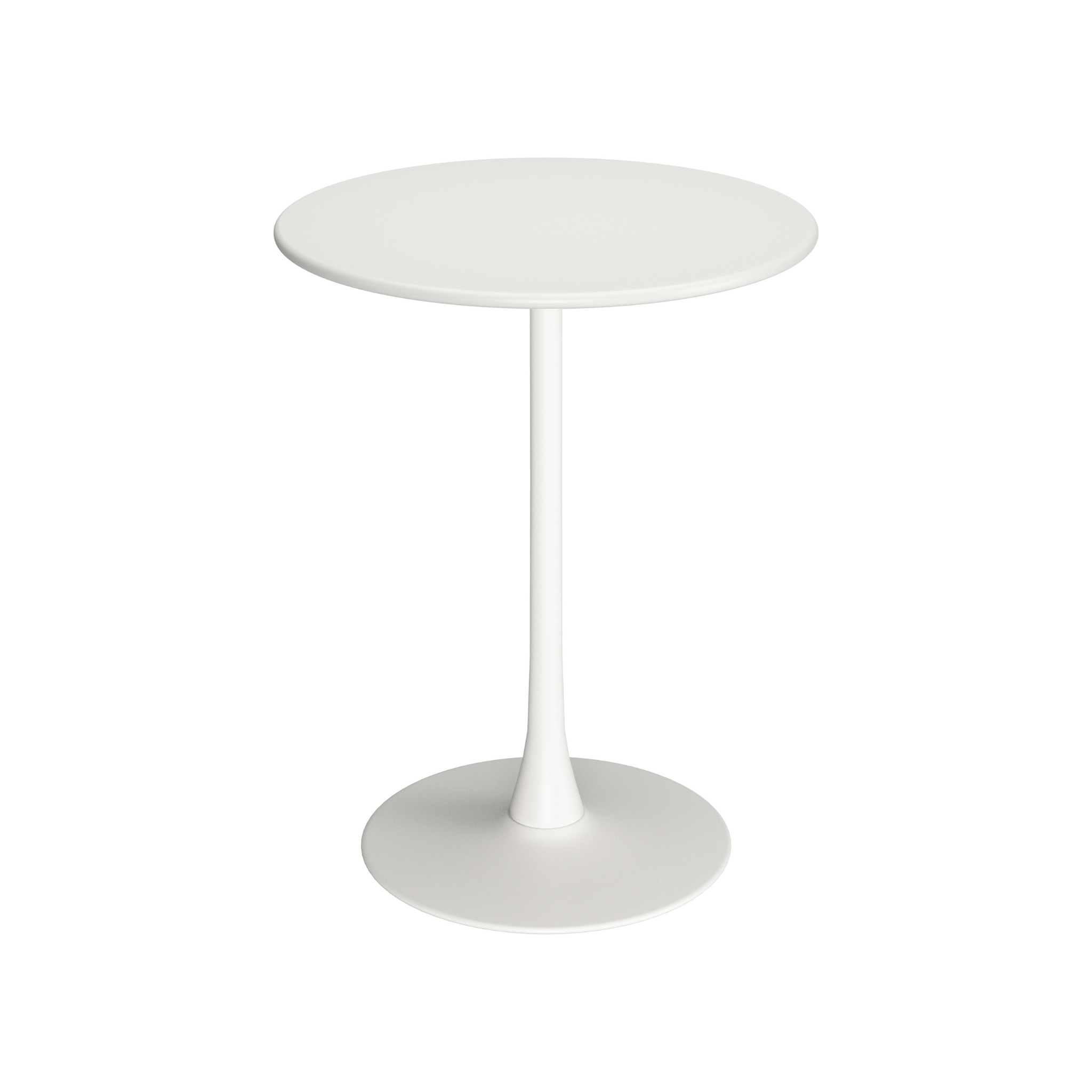 Mesa de Bar Saya blanca en vista en ángulo