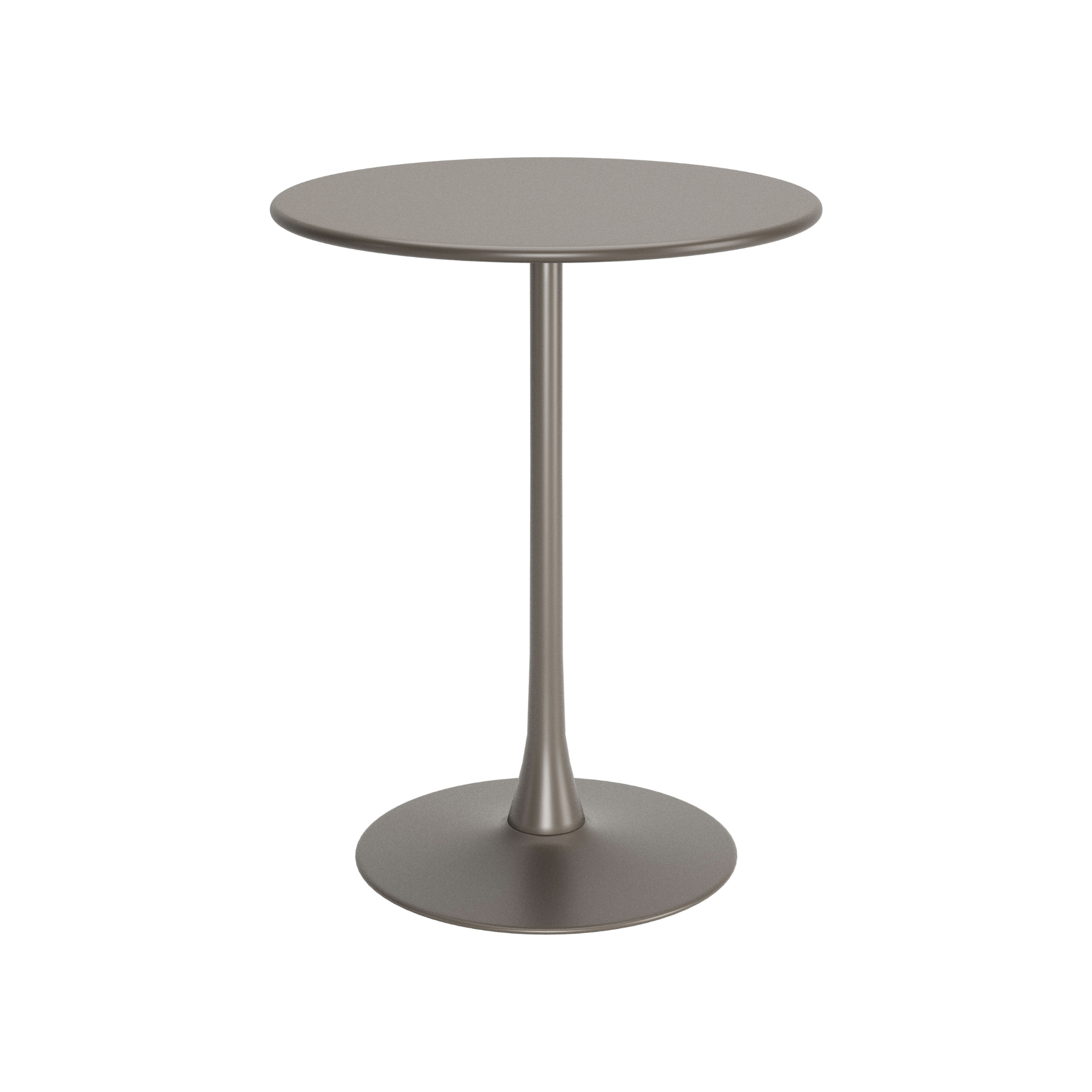 Mesa de Bar Saya en color taupe vista lateral