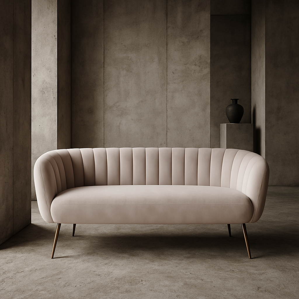Sofá Deco en interior brutalista moderno